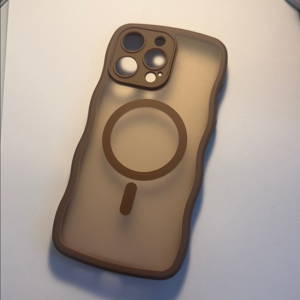 Brown iPhone Case with MagSafe Compatibility iPhone 15 pro max case